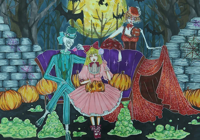 Vẽ tranh đề tài lễ hội Halloween đẹp nhất và đơn giản