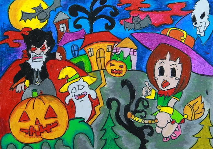 Vẽ tranh đề tài lễ hội Halloween đẹp nhất và đơn giản