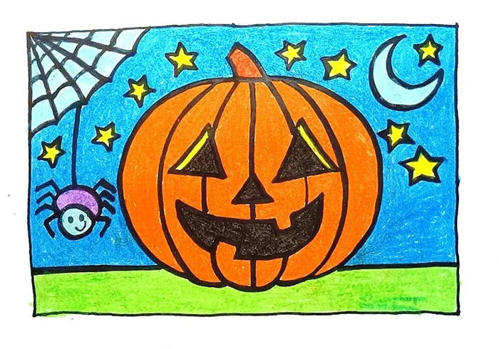 Vẽ tranh đề tài lễ hội Halloween đẹp nhất và đơn giản