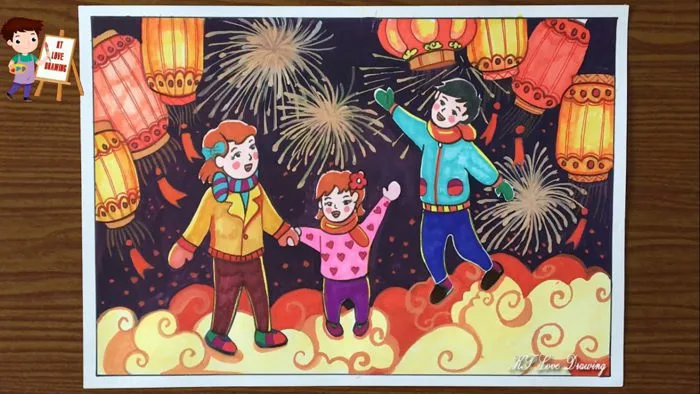 Vẽ tranh đề tài lễ hội | Vẽ lễ hội đèn lồng Hội An | Vẽ lễ hội quê em Vẽ tranh đề tài lễ hội | Vẽ lễ hội đèn lồng Hội An | Vẽ lễ hội quê em