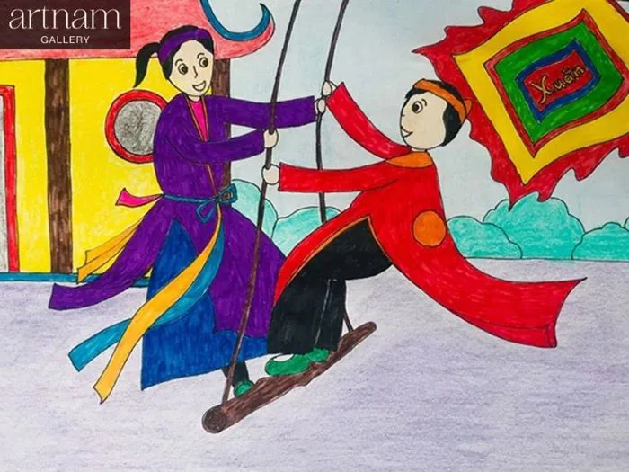 15+ Mẫu tranh đề tài lễ hội truyền thống Việt Nam đẹp nhất 15+ Mẫu tranh đề tài lễ hội truyền thống Việt Nam đẹp nhất