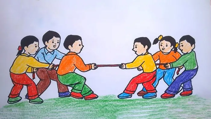 Tổng hợp vẽ tranh đề tài lễ hội đẹp nhất | Tranh vẽ theo hình thức ước lệ, Ve  tranh le hoi, Hội họa