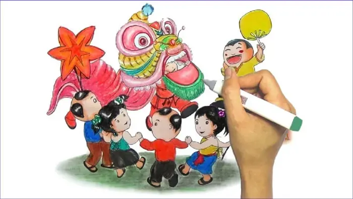 50+ bộ tranh vẽ đề tài trung thu đẹp nhất| Cách vẽ tranh trung thu đơn giản
