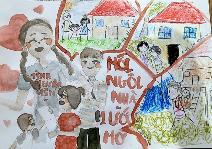 Bất ngờ thông điệp các em nhỏ gửi gắm qua tranh vẽ 'Ngôi nhà mơ ước' năm  2023