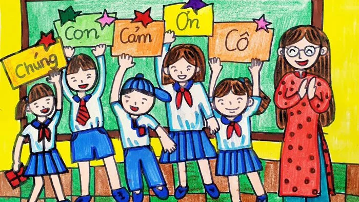 Vẽ Trường Học Hạnh Phúc| Điều Em Muốn Nói| Ngày Nhà Giáo Việt Nam 20/11|  Hoạt Động Trong Nhà Trường