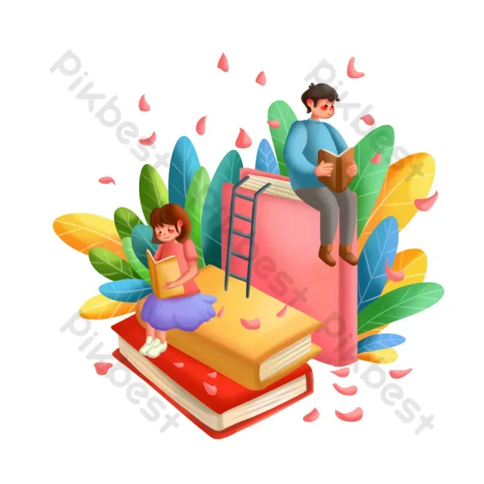 Tải miễn phí Ngày Sách Thế Giới đọc Sách Nhân Vật Hoạt Hình Vẽ Minh Họa Cho  Yếu Tố Công cụ đồ họa | PSD chuyên nghiệp - Pikbest