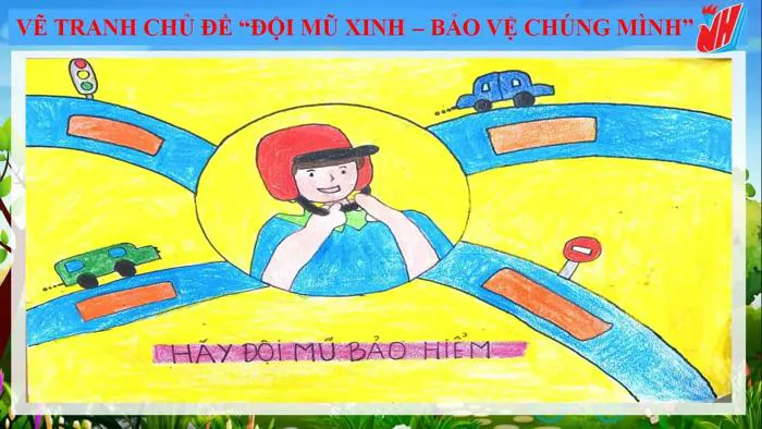 Vẽ tranh chủ đề ĐỘI MŨ XINH - BẢO VỆ CHÚNG MÌNH | Tiểu học Nguyễn Huệ, quận  Hồng Bàng