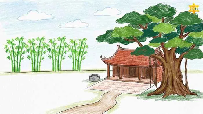 Gợi ý mẫu vẽ tranh phong cảnh đơn giản mà đẹp cho bé