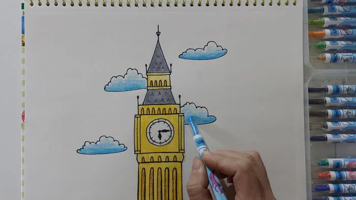 Vẽ Tháp Đồng Hồ Big Ben | Tháp Big Ben London