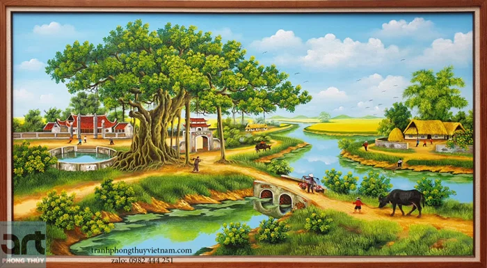 200+ Bức Tranh Đồng Quê, Tranh Làng Quê Đẹp