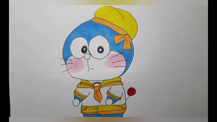 Vẽ Doraemon so cute/ draw doraemon/vẽ nhân vật truyện tranh/hoạt hình/ Ngọc  NguyễnTV
