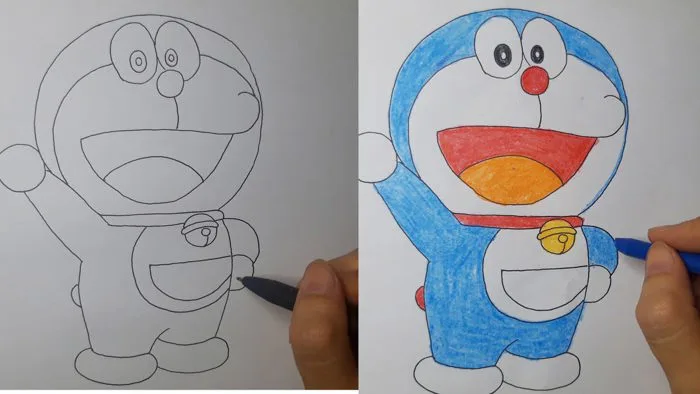Vẽ Doraemon/ draw doraemon/vẽ nhân vật truyênn tranh, hoạt hình/ Ngọc  NguyễnTV