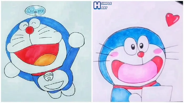 Vẽ Doremon đơn giản | How to draw Doraemon
