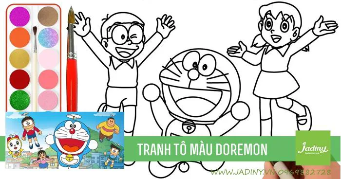 100 hình ảnh tô màu đôremon đẹp khỏi chê cho bé – Jadiny
