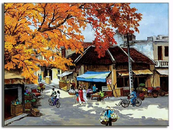 101 mẫu tranh phong cảnh đường phố đẹp nhất, chất lượng cao, tải miễn phí