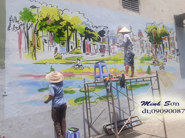 vẽ tranh tường đường phố