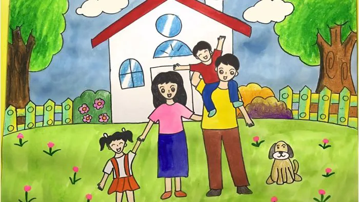 Cách vẽ tranh gia đình đẹp đơn giản và ý nghĩa nhất