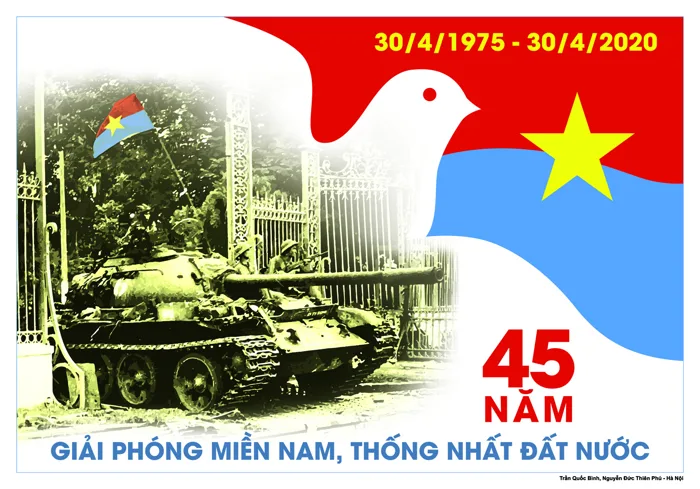 Tin tức - 45 tranh cổ động tuyên truyền kỷ niệm 45 năm Ngày Giải phóng miền  Nam thống nhất đất nước (30/4/1975-30/4/2020)