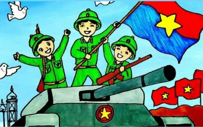 Gợi ý những mẫu vẽ tranh 30/4 cho bé đẹp và ý nghĩa nhất