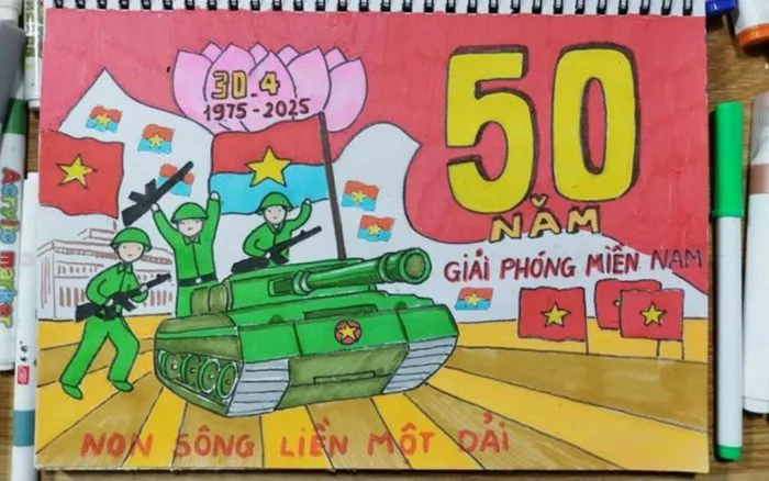 Gợi ý những mẫu vẽ tranh 30/4 cho bé đẹp và ý nghĩa nhất