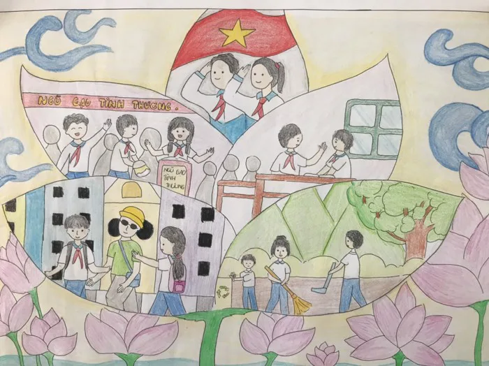 Tổng hợp mẫu vẽ tranh 50 năm Giải phóng miền Nam thống nhất đất nước đẹp,  mới nhất năm 2025?