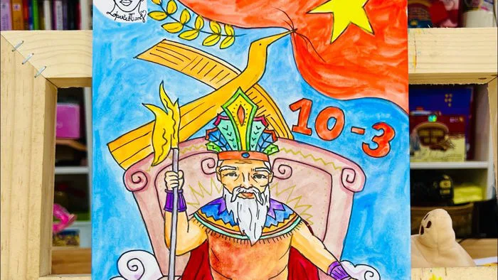 Hướng dẫn bé vẽ Vua Hùng nhân ngày Giỗ Tổ 10/3 | Trang Babie Artist