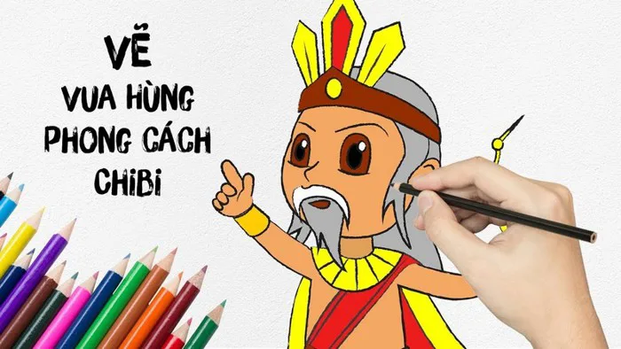 Những bức tranh vẽ Giỗ Tổ Hùng Vương ý nghĩa