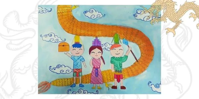 Tham khảo một số tranh vẽ Giỗ Tổ Hùng Vương​