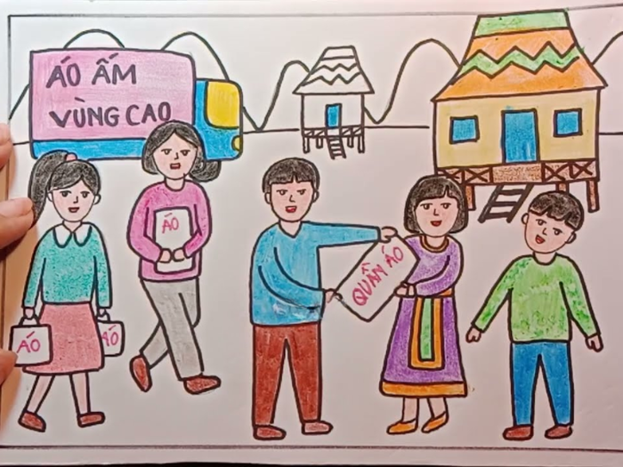 Tranh vẽ hoạt động vì cộng đồng đẹp, ý nghĩa và sáng tạo 2026