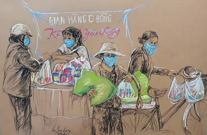 Tiếng nói của hội họa trong cuộc chiến chống COVID-19