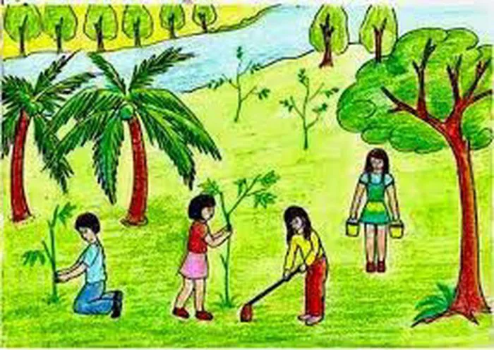 vẽ một bức tranh về giúp đỡ người khó khăn