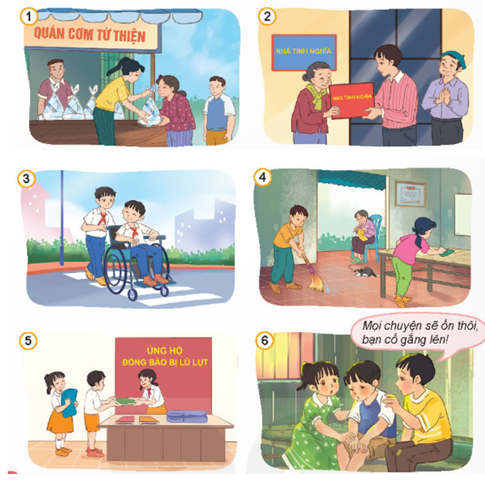 Tìm hiểu một số biểu hiện của sự cảm thông, giúp đỡ người có hoàn cảnh