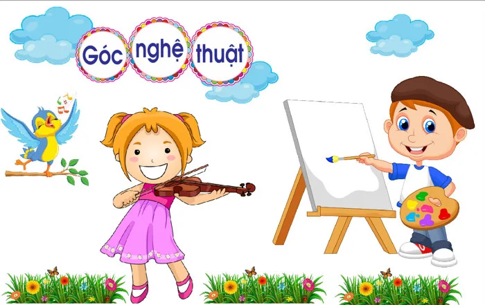 Market Góc Nghệ Thuật - tranh mầm non CorelDRAW | Bộ vector corel trang trí  tiểu học mầm non | Góc học Tập mầm non Vector | Góc Mầm Non Vector |