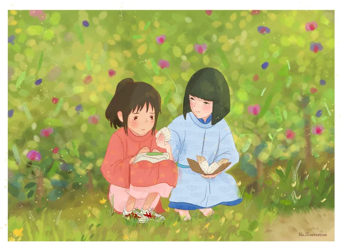 Độc đáo nhân vật hoạt hình Ghibli vẽ theo phong cách Việt