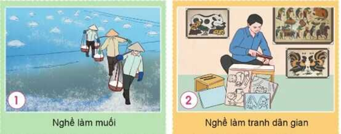 2. Khám phá nghề truyền thống quê em Vẽ sơ đồ tư duy về nghề truyền thống  quê em theo gợi ý: Sử dụng sơ đồ