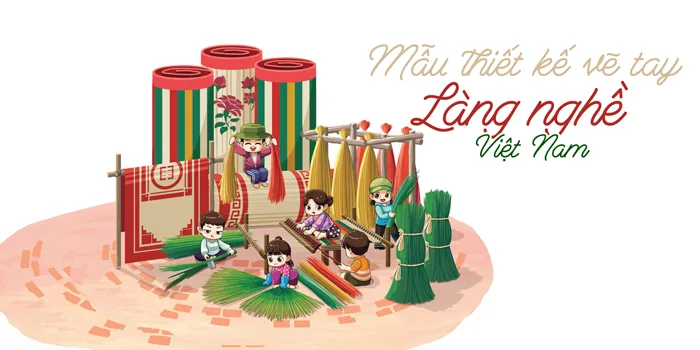 Làng nghề Việt Nam là nét đẹp truyền thống được thể hiện qua nét vẽ tay của  hoạ sĩ nhà Penci