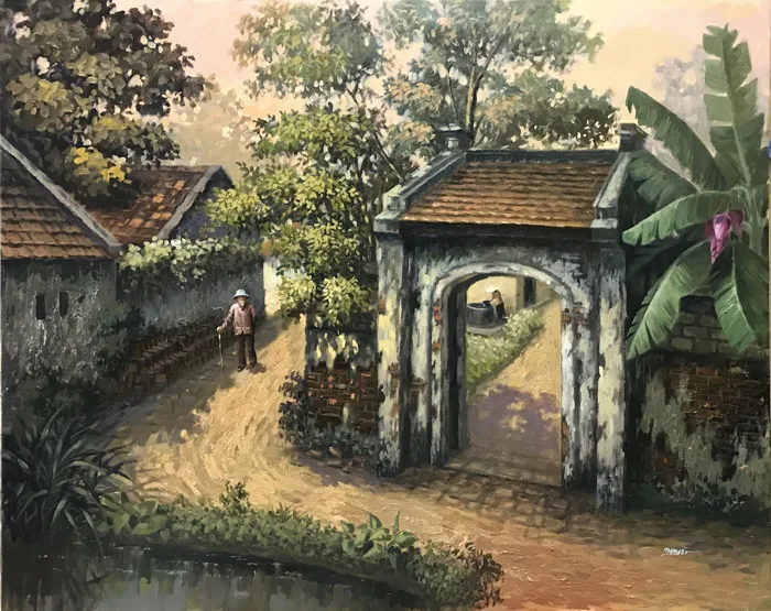 Tuổi thơ quay về với bộ tranh làng quê của chàng họa sĩ trẻ
