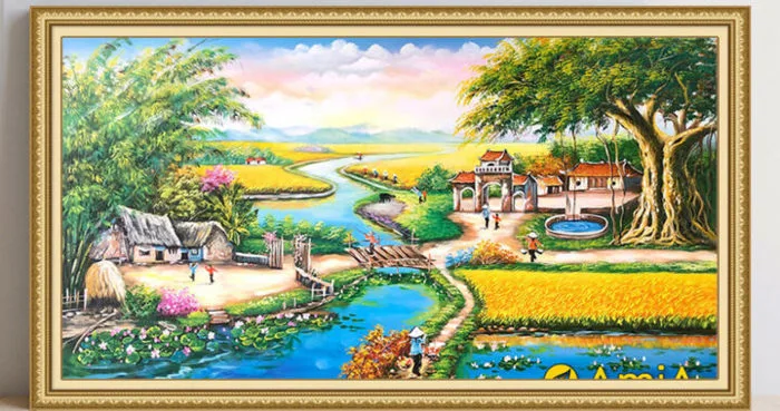22+ Mẫu Tranh vẽ Làng Quê Việt Nam xưa đẹp | ASDZ.vn