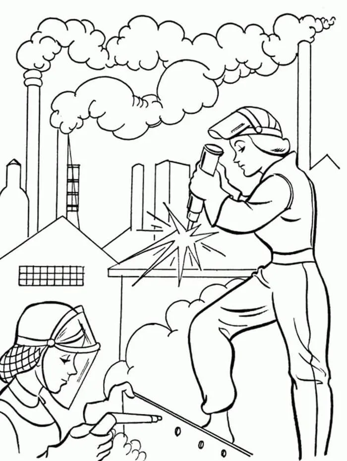 Tô màu Quốc Tế Lao Động 1-5 - Trang Tô Màu Cho Bé