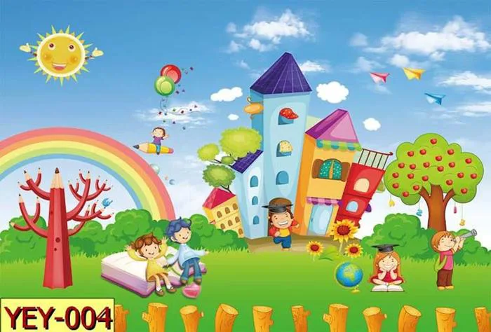 Vẽ tranh tường mầm non đơn giản - Ngộ nghĩnh