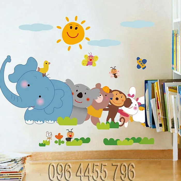 vẽ tranh tường mầm non MÃ16 - Tranh Sơn Dầu Vẽ Tay - Tranh Sơn Mài - Tường  Lam ART - 0964455796