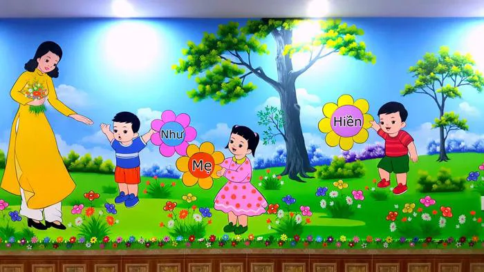 Trào Lưu vẽ Tranh Tường Mầm Non Tường đẹp