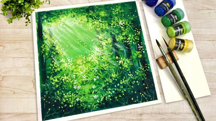 Vẽ Tranh Phong Cảnh Bằng Màu Nước Thiên Long - Landscape Painting |  Watercolor #2 | BT Art Drawing
