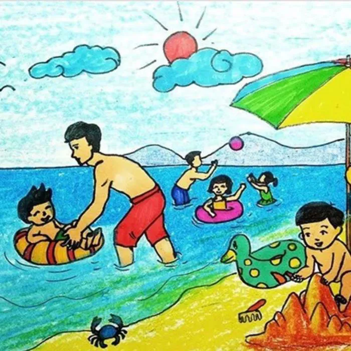 Gợi ý ý tưởng vẽ tranh mùa hè đơn giản cho bé 3 - 5 tuổi​