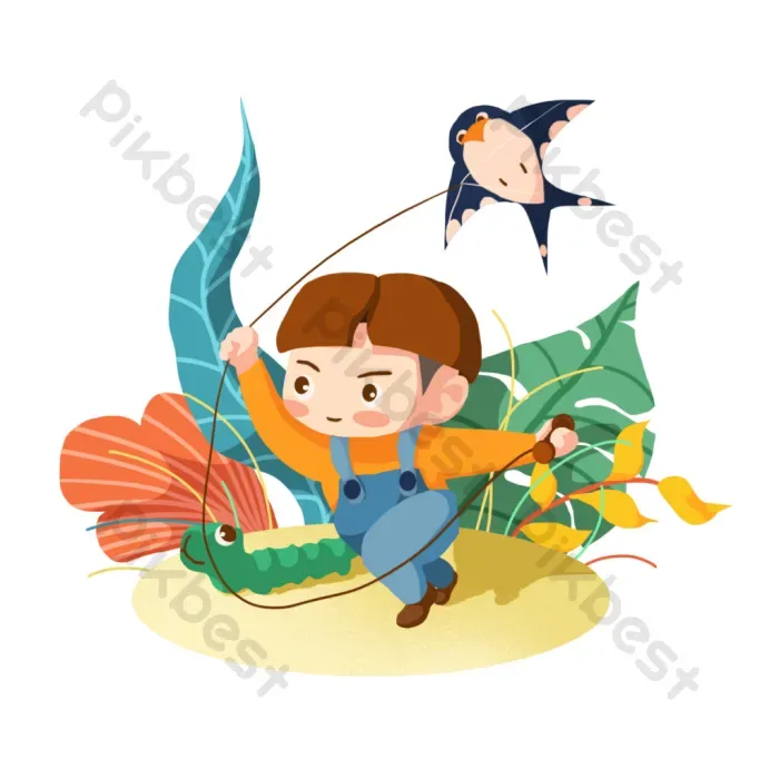 Tải miễn phí Có Bán Trên Thị Trường Vẽ Tay Cậu Bé Thả Diều én Cảnh Công cụ  đồ họa | PSD chuyên nghiệp - Pikbest