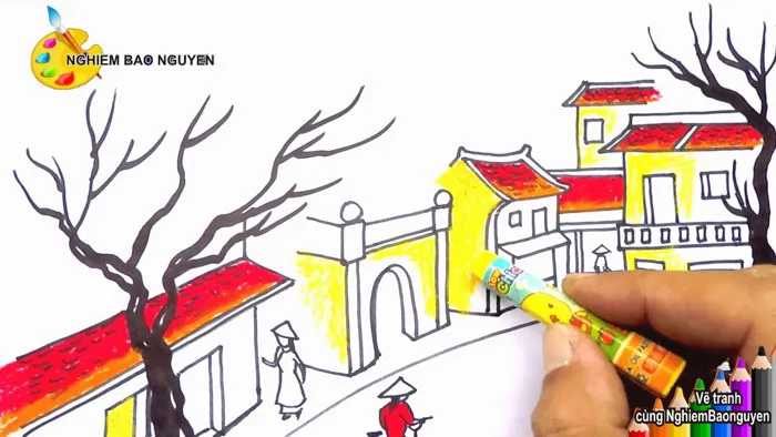 Vẽ tranh phong cảnh thành phố/How to draw the City