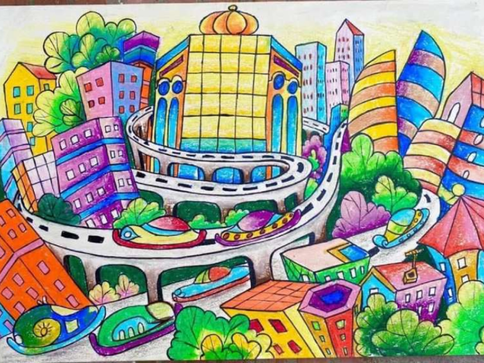 Top 299+ Mẫu tranh vẽ thành phố hiện đại, sang trọng