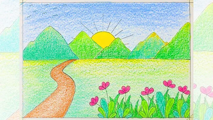 Những sắc màu thiên nhiên | Cách vẽ những sắc màu thiên nhiên | Vẽ phong  cảnh thiên nhiên tươi đẹp