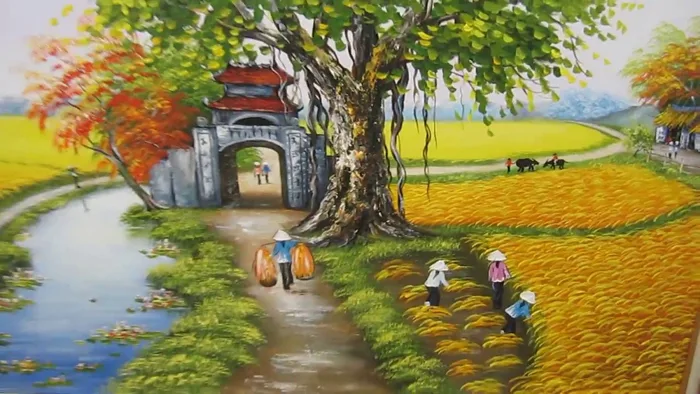 Những bức vẽ tranh đề tài thiên nhiên phong cảnh hữu tình