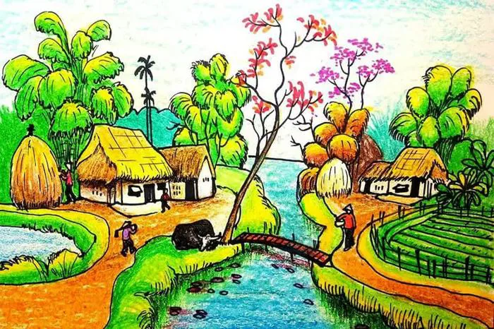 Vẽ tranh phong cảnh đơn giản: 30+ ý tưởng và hướng dẫn